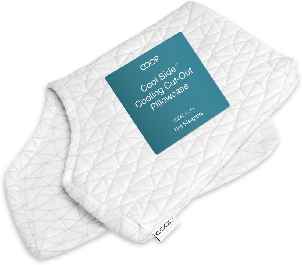 Coop Home Goods Cool Side Cut-Out Pillowcase for Hot Sleepers