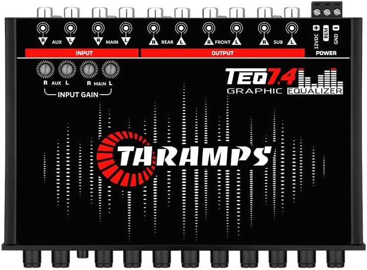 TARAMPS TEQ 7.4 Pro Car Audio System with 7 Band EQ and Blue Light