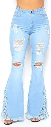 High Waisted Stretchy Bell Bottom Jeans for Modern Fashion