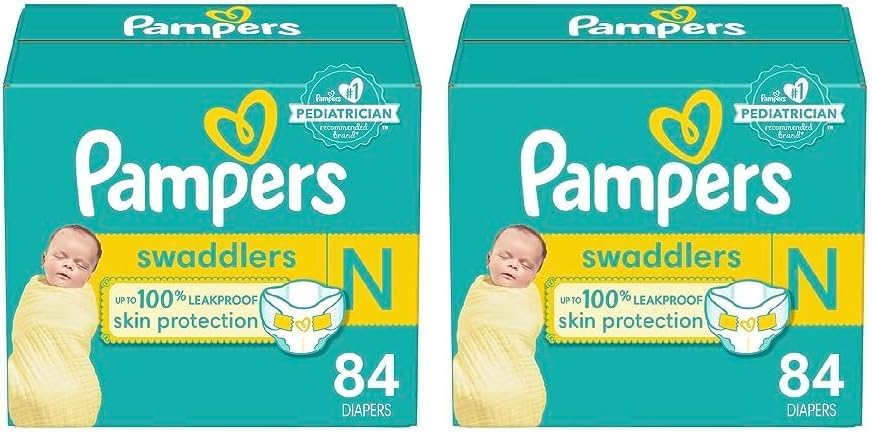 Pampers Swaddlers Size 0: 168 Diapers for Newborn Bliss