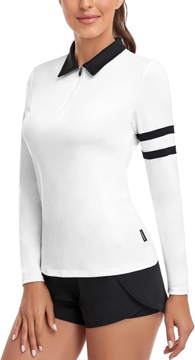 Soneven Womens Long Sleeve Polos 1/4 Zip Golf Shirt Review