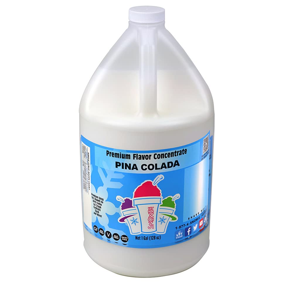 Snowie Shaved Ice Pina Colada Flavor Concentrate - Gallon Size