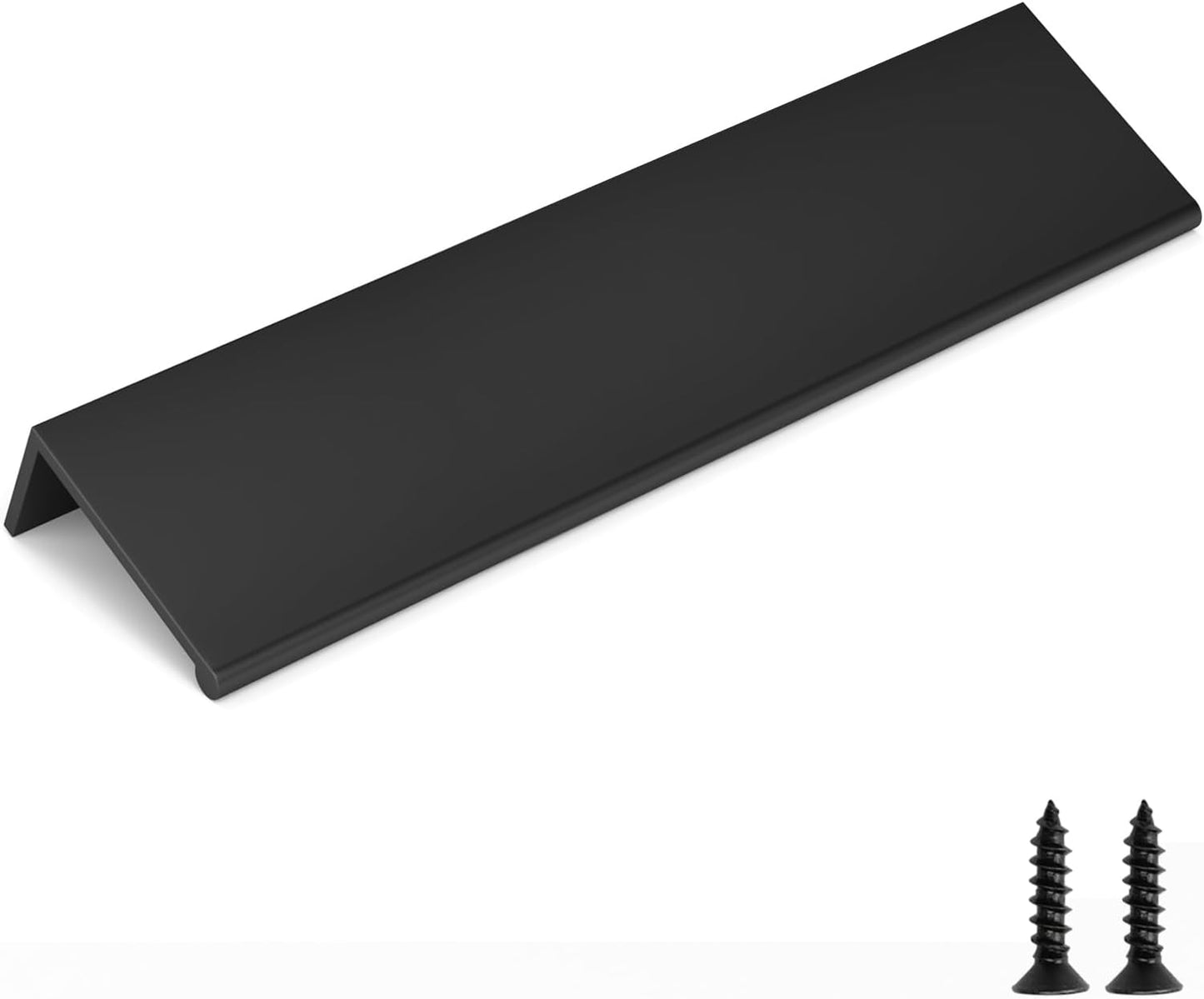 Black Finger Edge Pulls for Kitchen and Bedroom Drawers