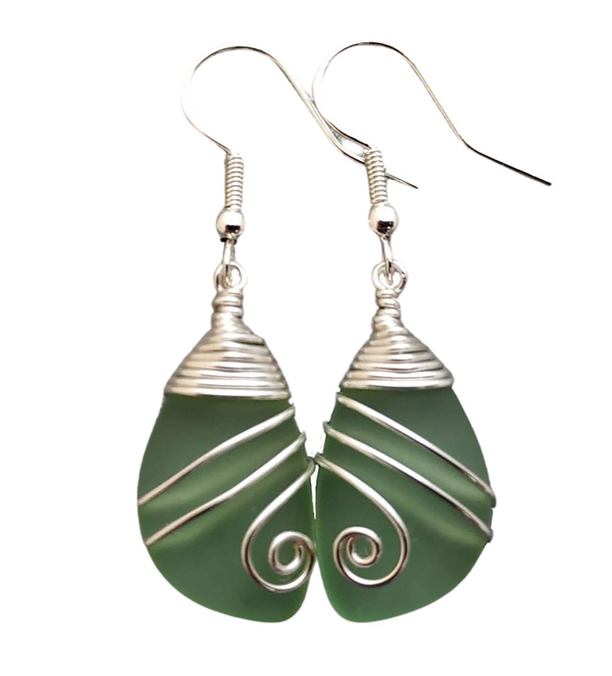 Yinahawaii Handmade Sea Glass Earrings - Unique Hawaiian Jewelry