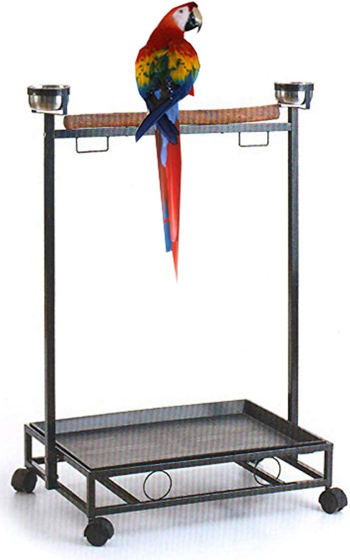 Large Wrought Iron Parrot Bird Play Stand with Easy Clean Tray