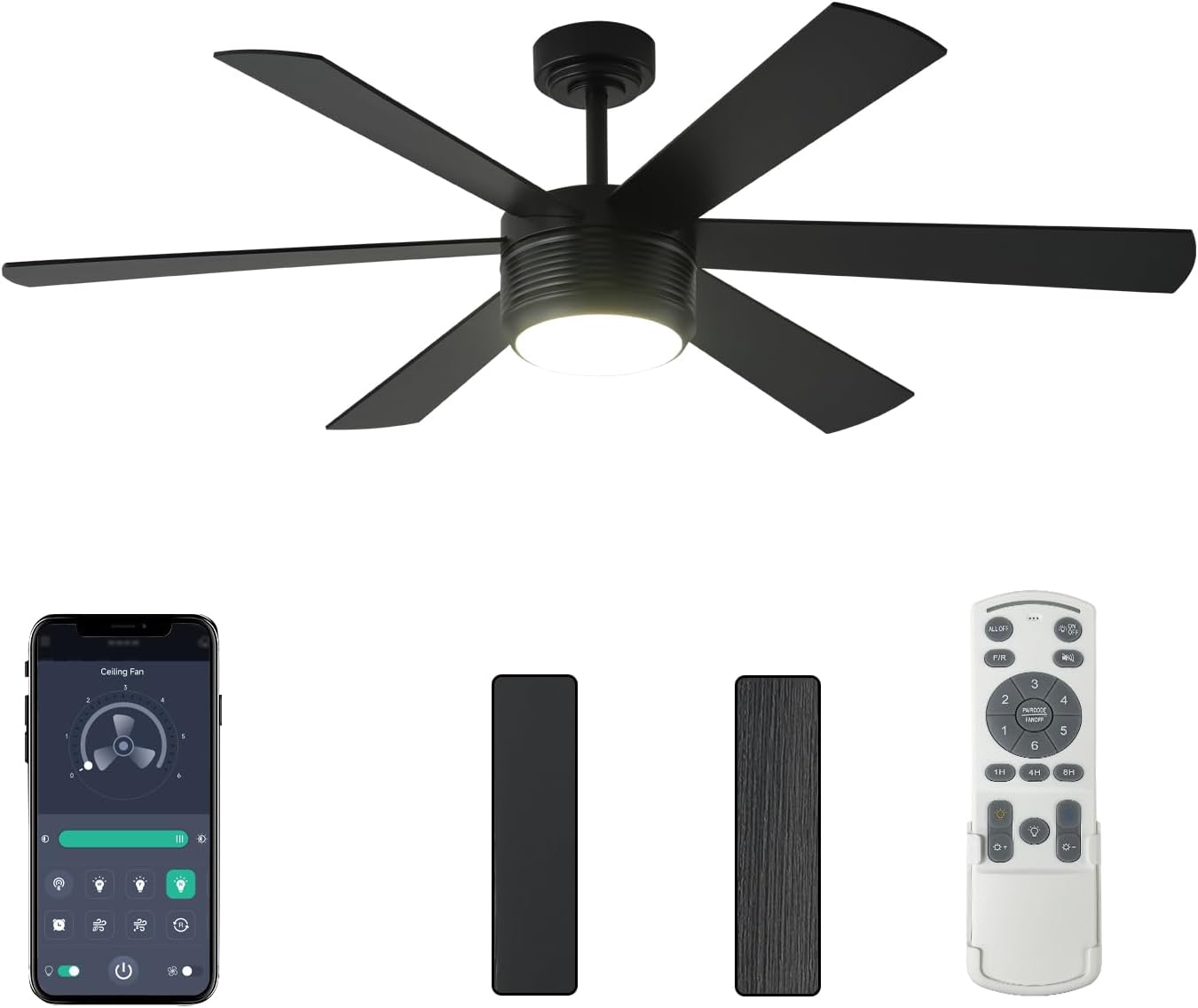 SHOWDI 56 Inch Ceiling Fan with Lights and Remote Control Features
