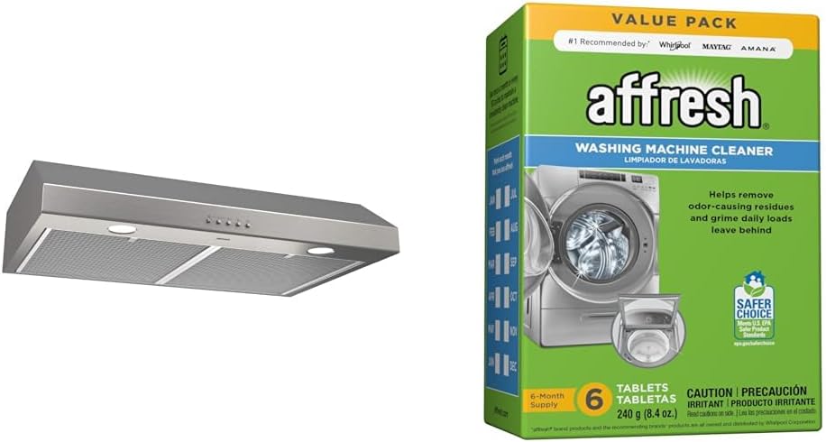 Broan-NuTone Range Hood & Affresh Cleaner Combo - 3-Speed & HE Compatible