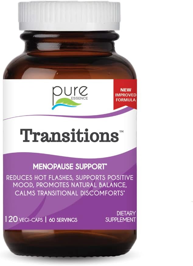 Pure Essence Labs Transitions Vitamins for Women Menopause Relief