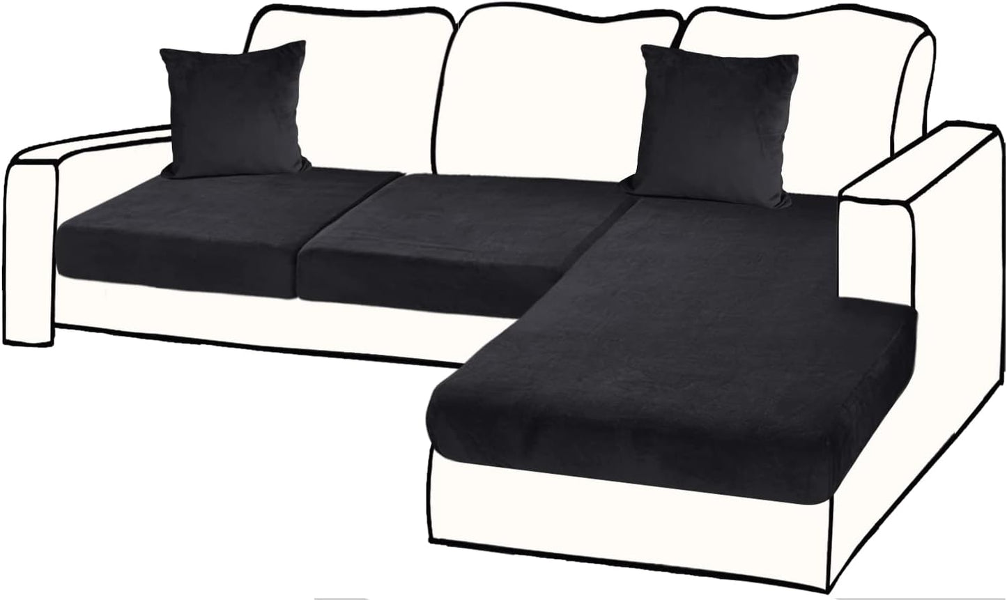 Sectional Couch Covers for 3-Piece Velvet L Shape Sofa