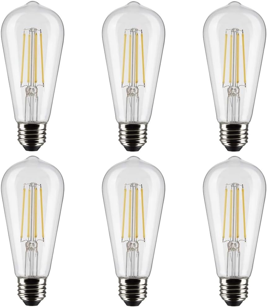 Satco S21364 LED Clear Vintage Light Bulbs for Warm Ambiance