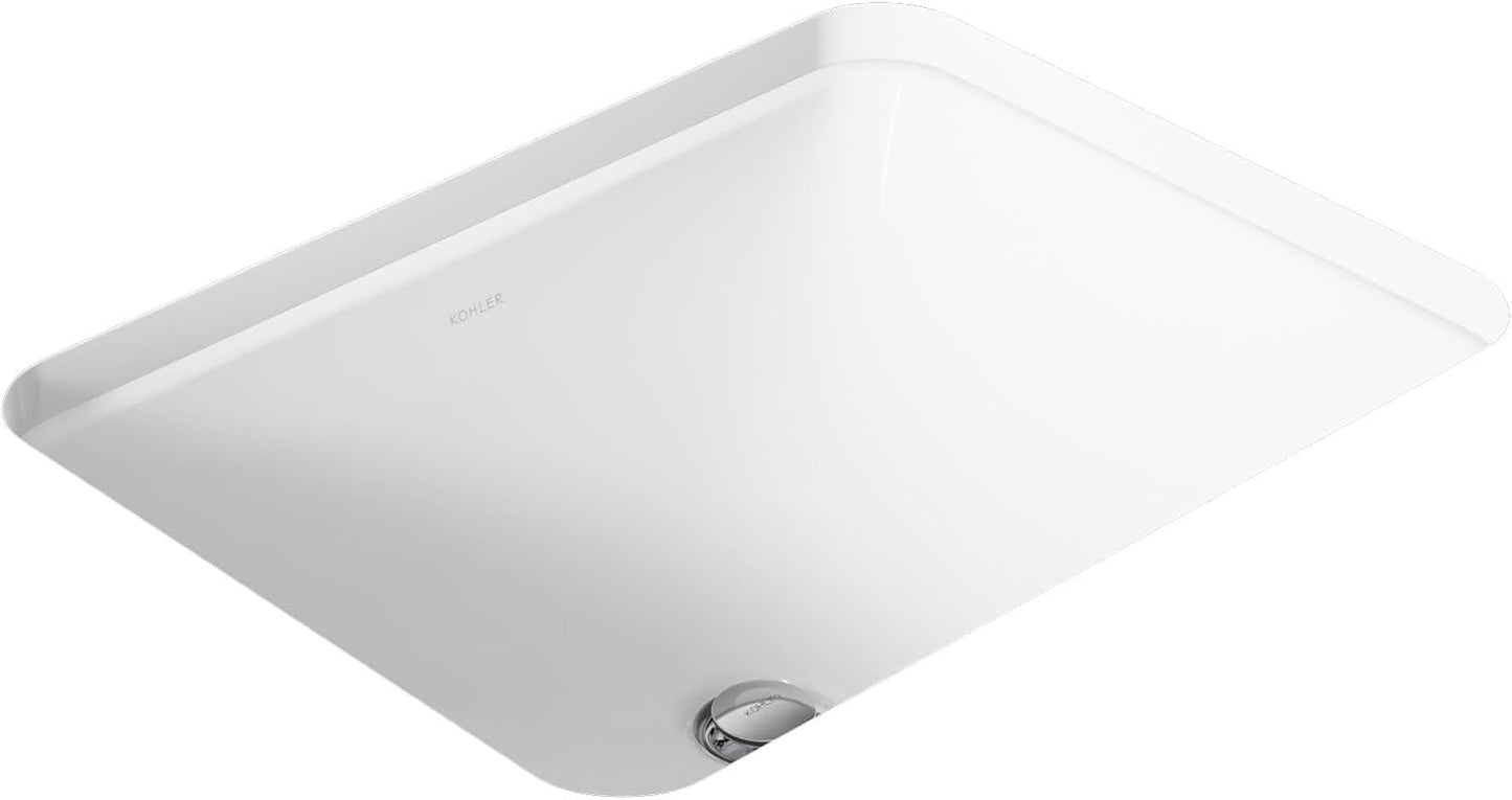 KOHLER Caxton Rectangle Undermount Bathroom Sink for Modern Decor