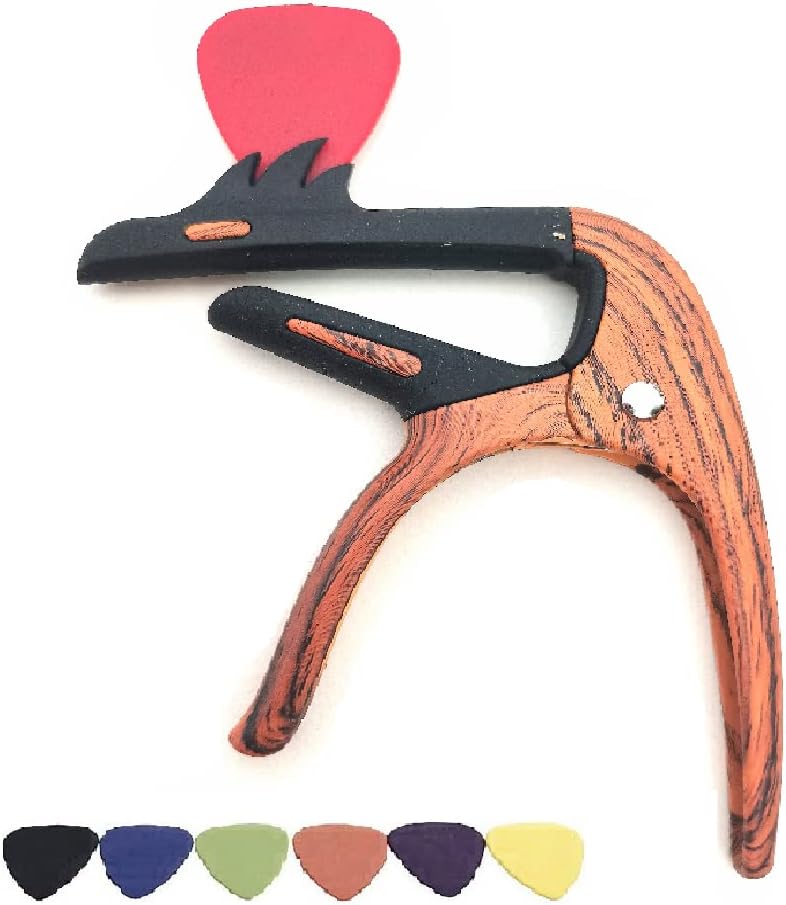 Flamingo Guitar Capo + Picks Holder - MARSSSTILALO!
