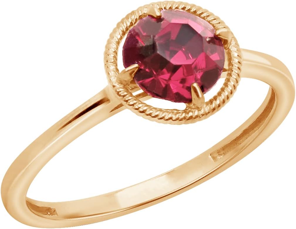 10k Gold Crystal March Birthstone Ring for Elegant Style