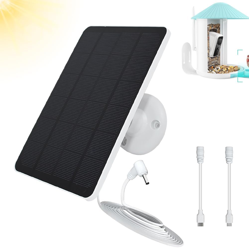 TEKCAM 4W Solar Panel - Power Your Bird Feeder Camera!
