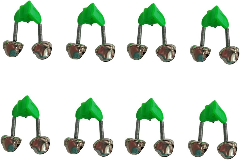 ZYYC 8 Pcs Dual Alert Fishing Rod Bells - Extra Loud Notification