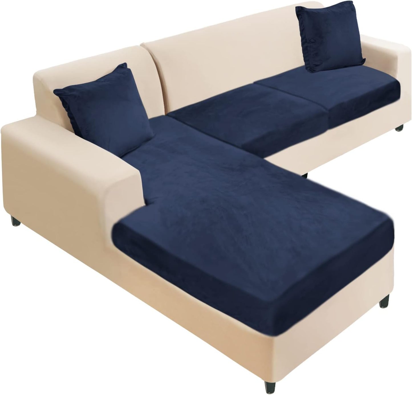 NAISI Sectional Couch Cover for L Shape Soft Stretch Sofa