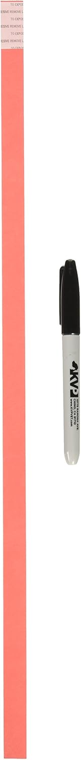 KVP Pet 500 Count ID Bands for Pets, 20 in, Red Color Choice