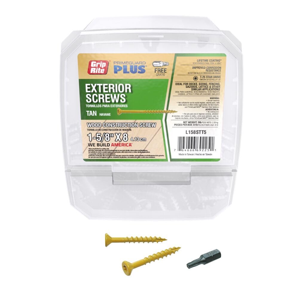 Grip-Rite PrimeGuard Plus #8 x 1-5/8 Wood Deck Screws Review