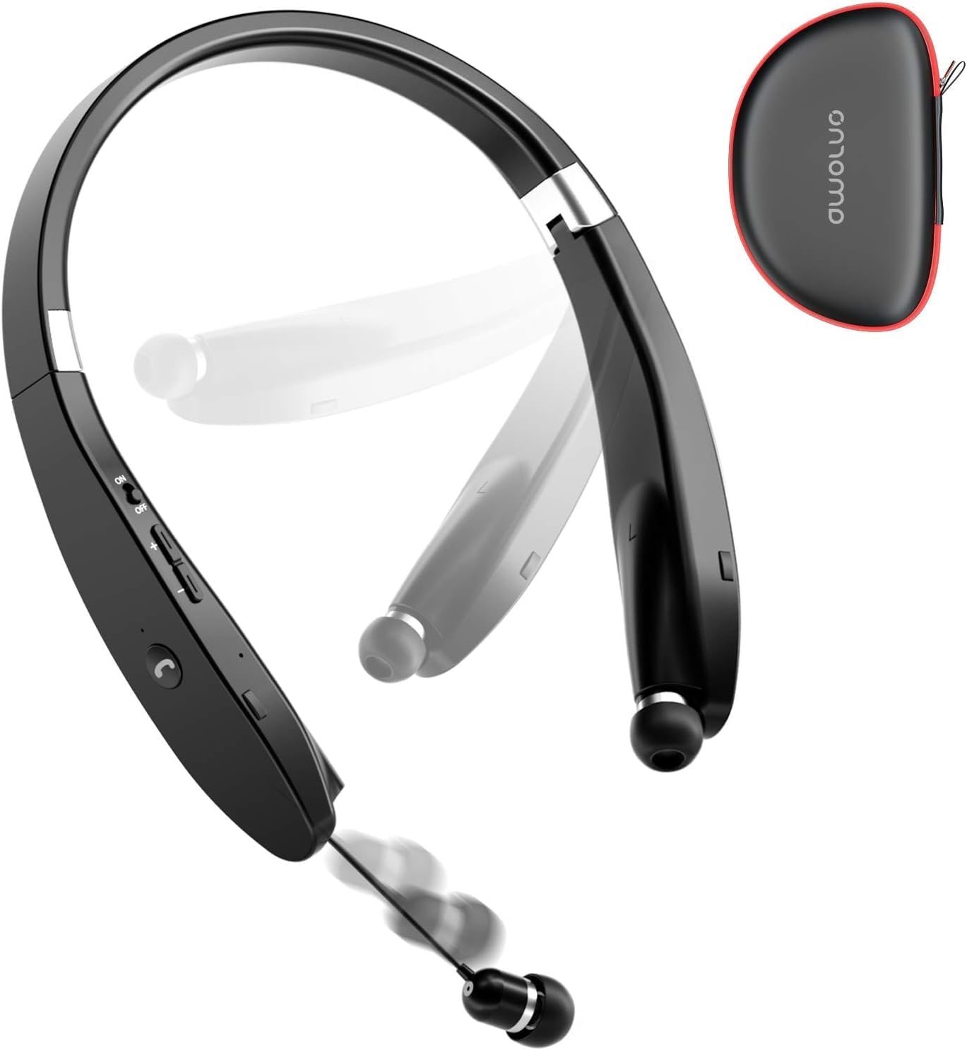 AMORNO Retractable Bluetooth Headphones
