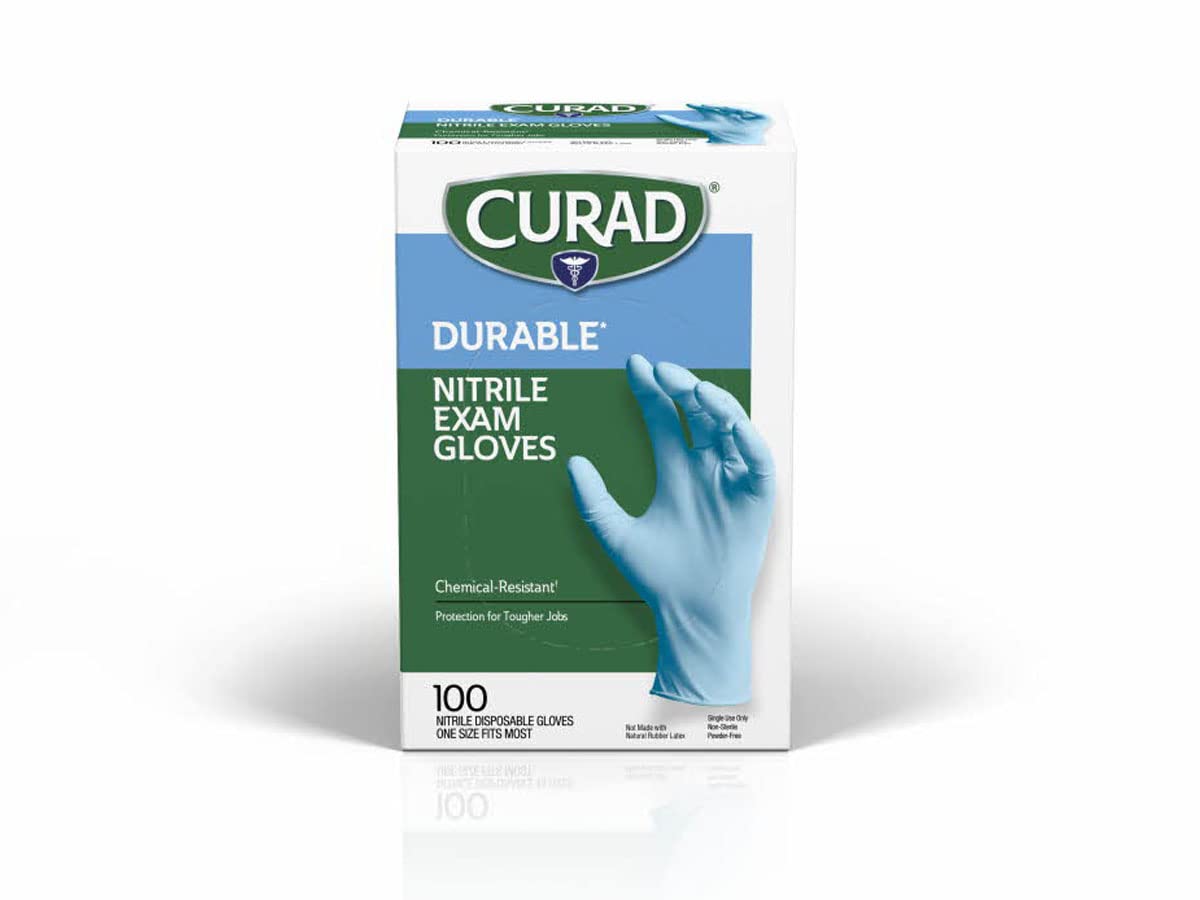 Curad Nitrile Exam Gloves - Durable Protection