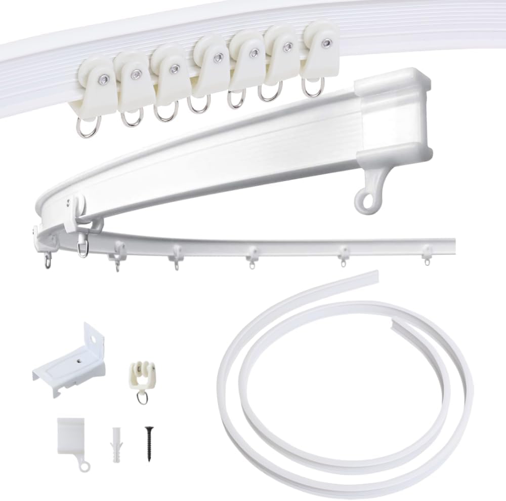 Flexible 20ft Curtain Track - Bend Around Corners with Ease!
