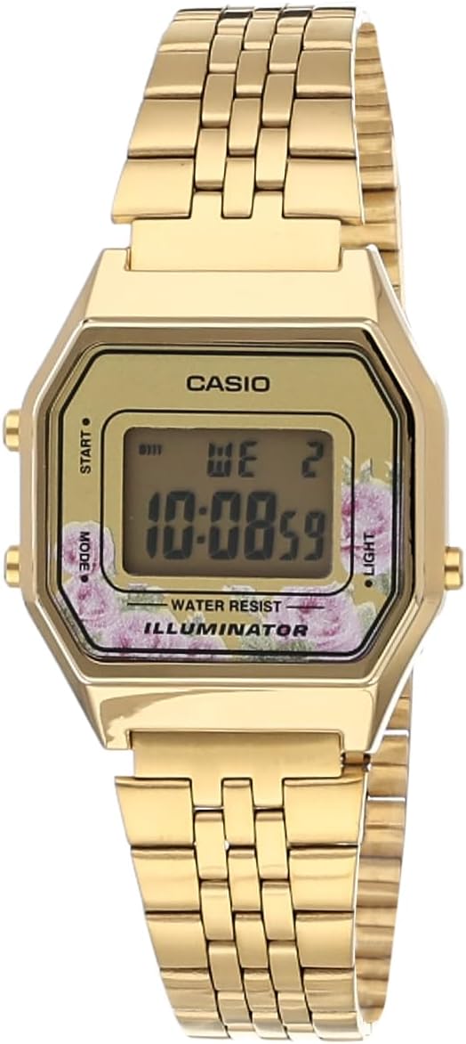 Gold Casio Digital Bracelet Watch: Sleek Style!
