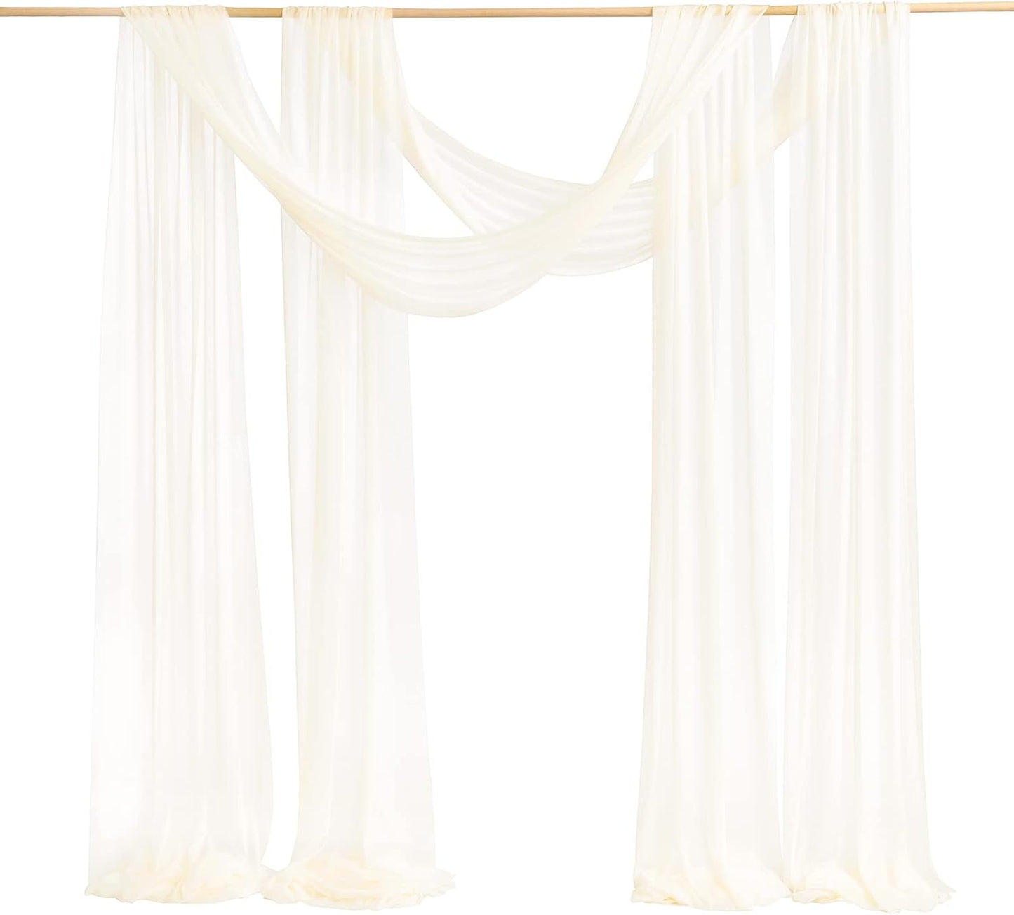 Ling's moment Wedding Arch Draping Fabric for Elegant Decor
