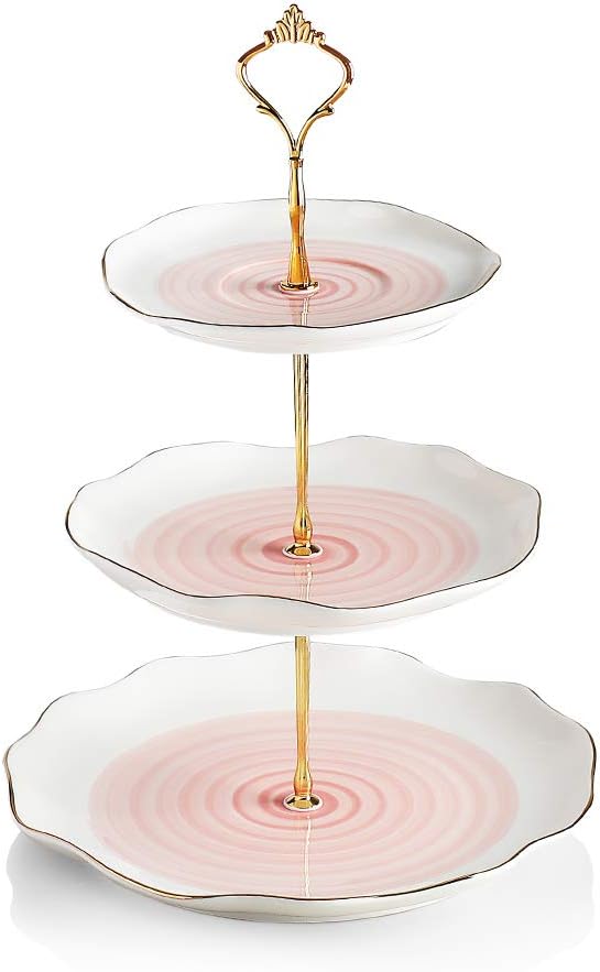 Elegant 3 Tier Ceramic Cake Stand for All Occasions