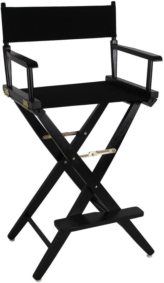 Premium 30 Extra-Wide Director's Chair - Black Frame, Bar Height