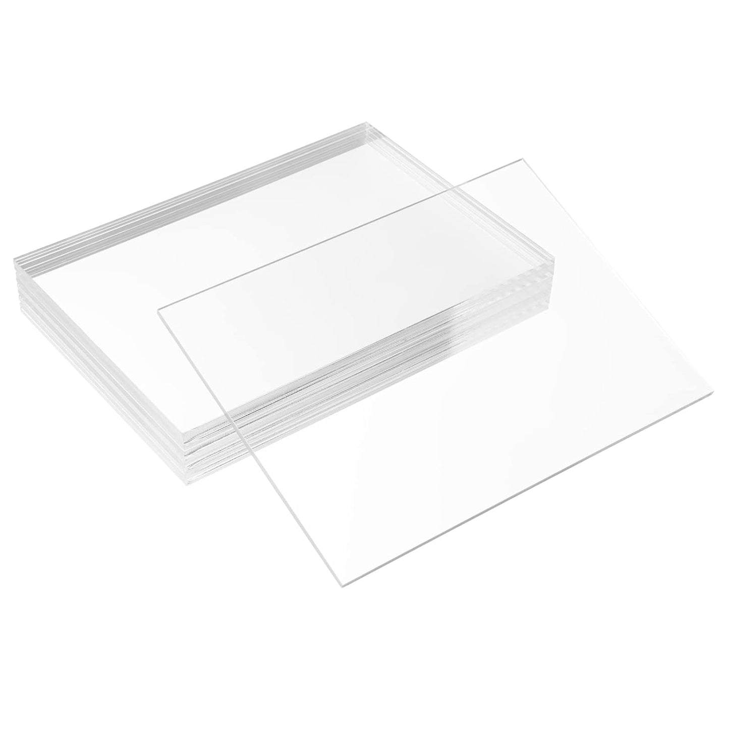 Pack of 10 Clear Acrylic Sheets for Craft and Display Projects