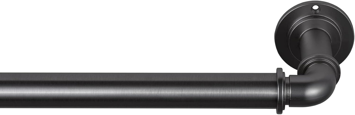 Industrial Room Darkening Curtain Rod Set for Stylish Windows