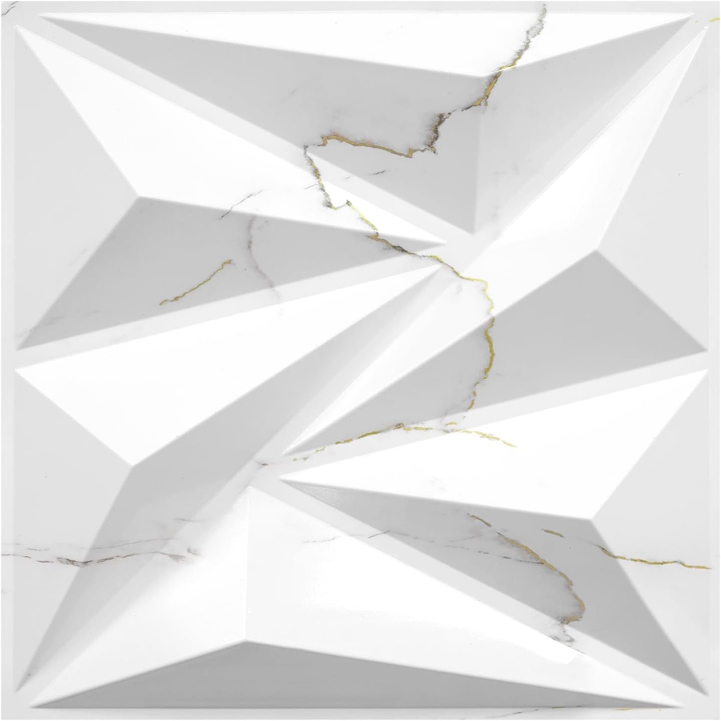 33 Pack 3D Wall Panels for Interior Decor - Diamond Textured Design