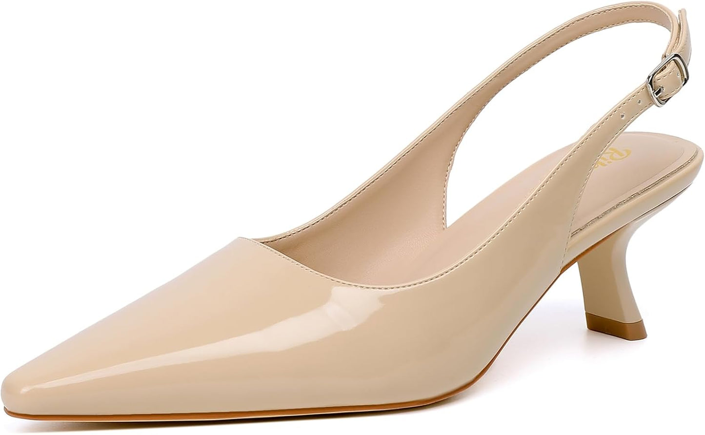 Comfort Kitten Heels for Women - Stylish Slingback Pumps