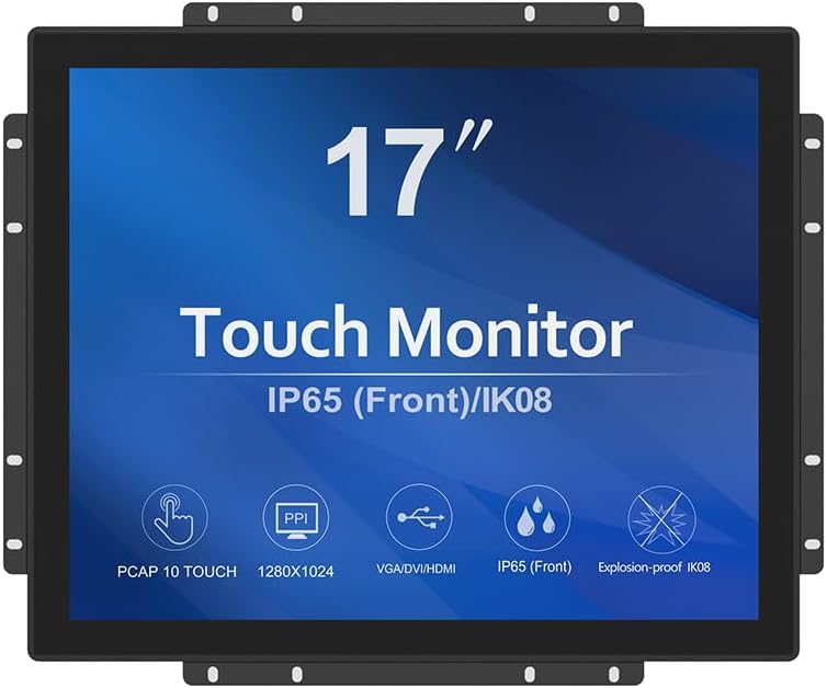 17 Inch Open Frame Industrial Touch Monitor with 10 Points Touch