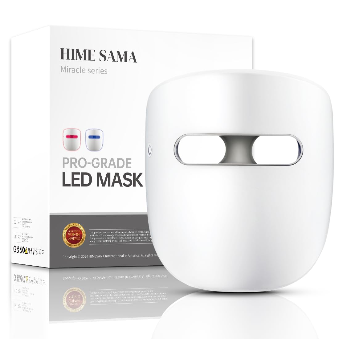 LED Face Mask for Skin Care - 8 Color Light Therapy Device