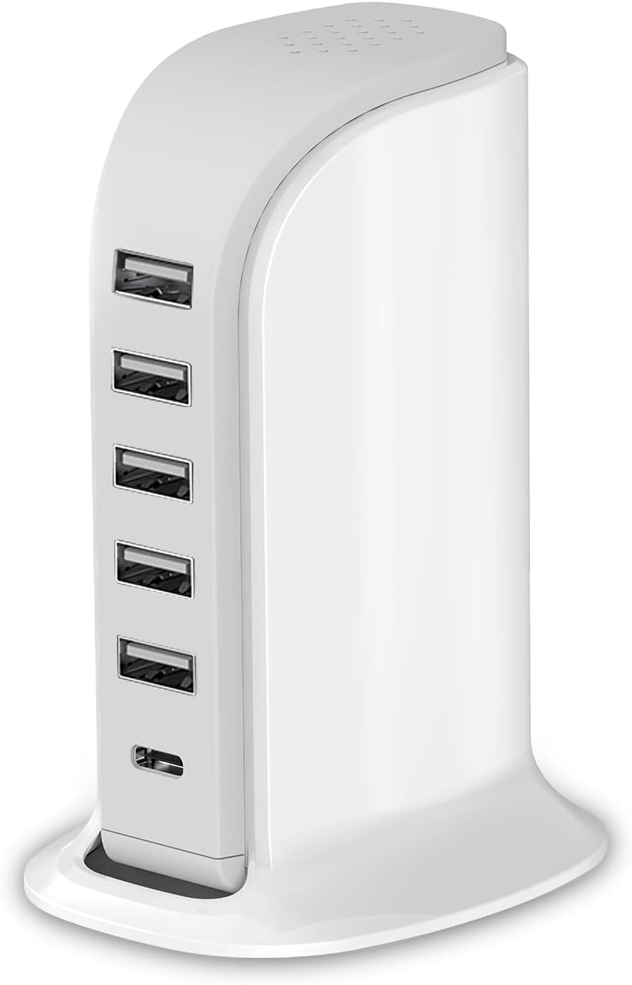Ultimate 5-Port USB Wall Charger Smart IC - Faster Charging!