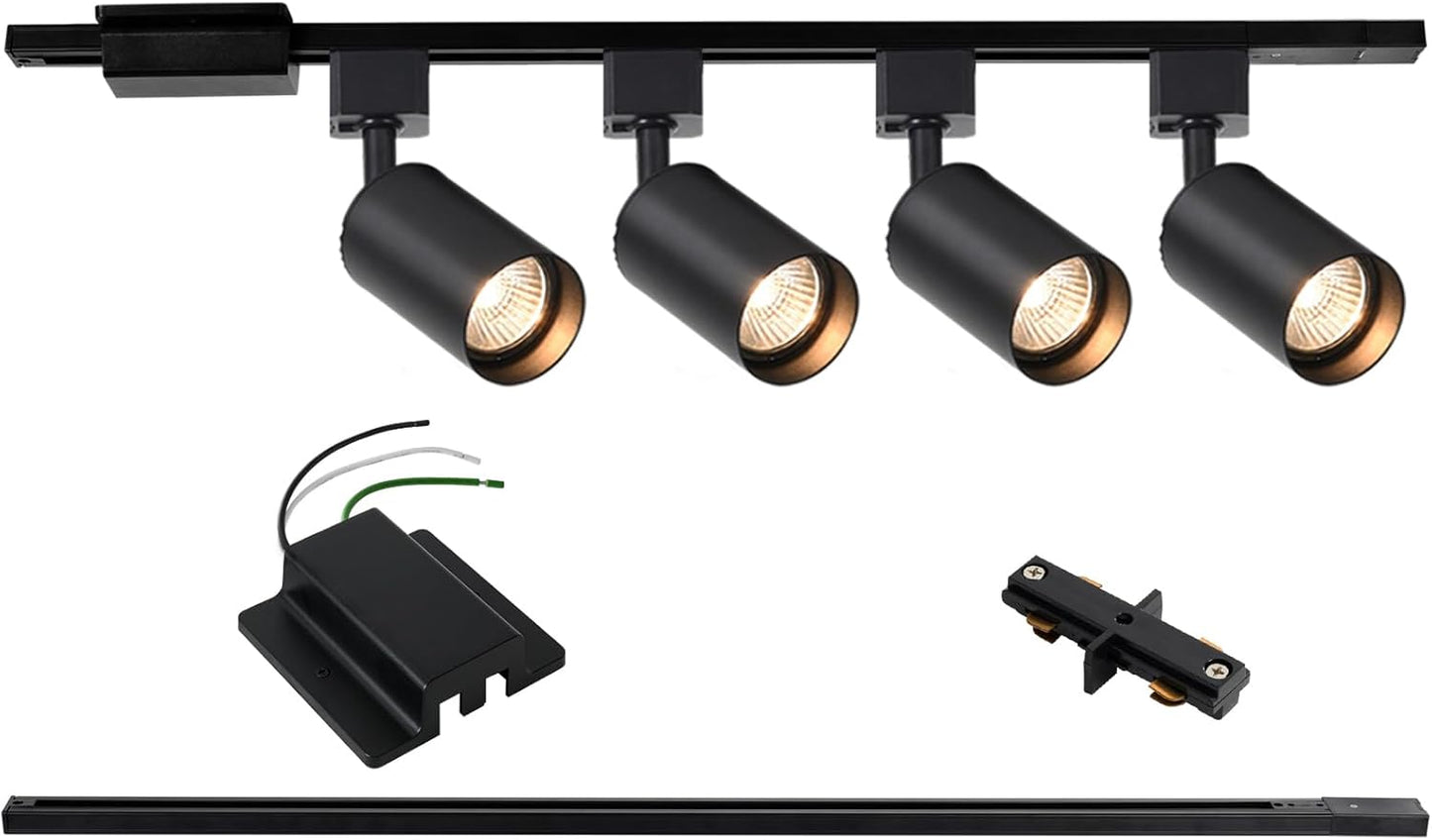 4-Light LED Track Lighting Kit for Modern Kitchen Spaces
