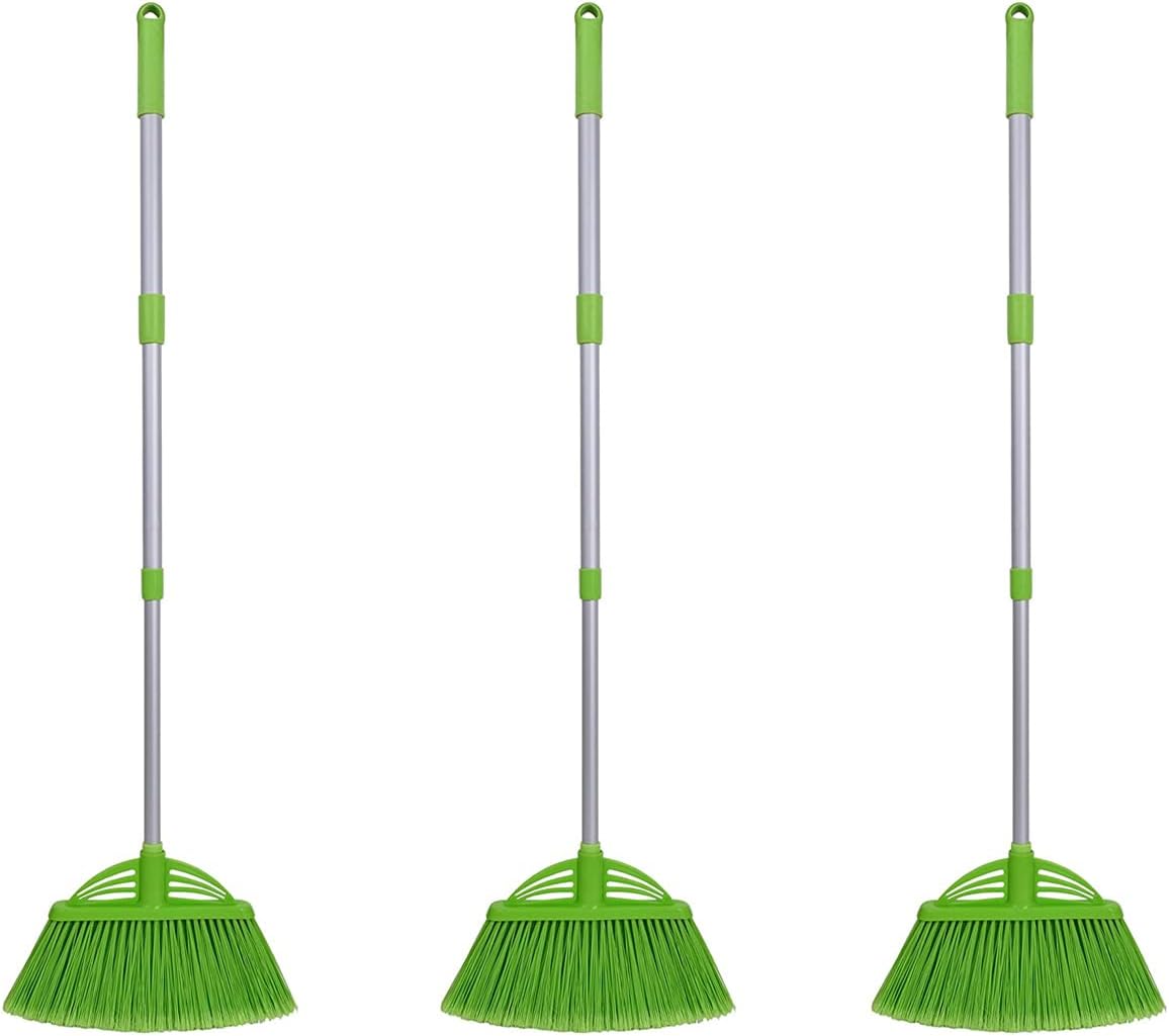 Three-Section Telescopic Long-Handled Broom for Housekeeping