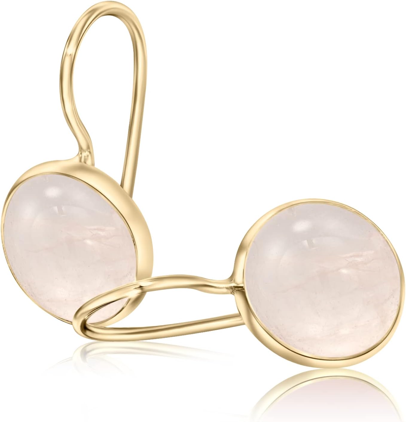 14K Gold Gemstone Drop Earrings - Dainty Handmade Jewelry