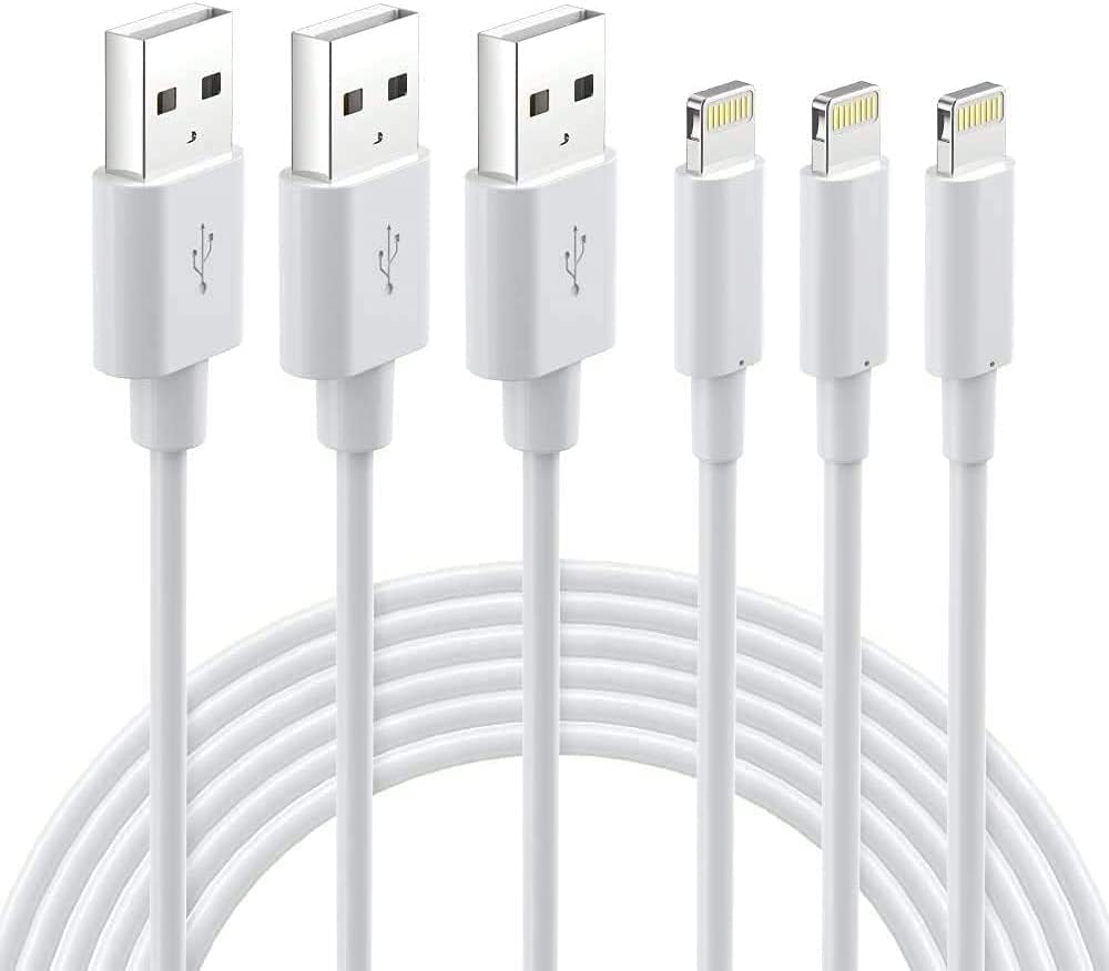 Nikolable 6FT MFi Lightning Cable 3Pack - Fast Charging for iPhone & iPad