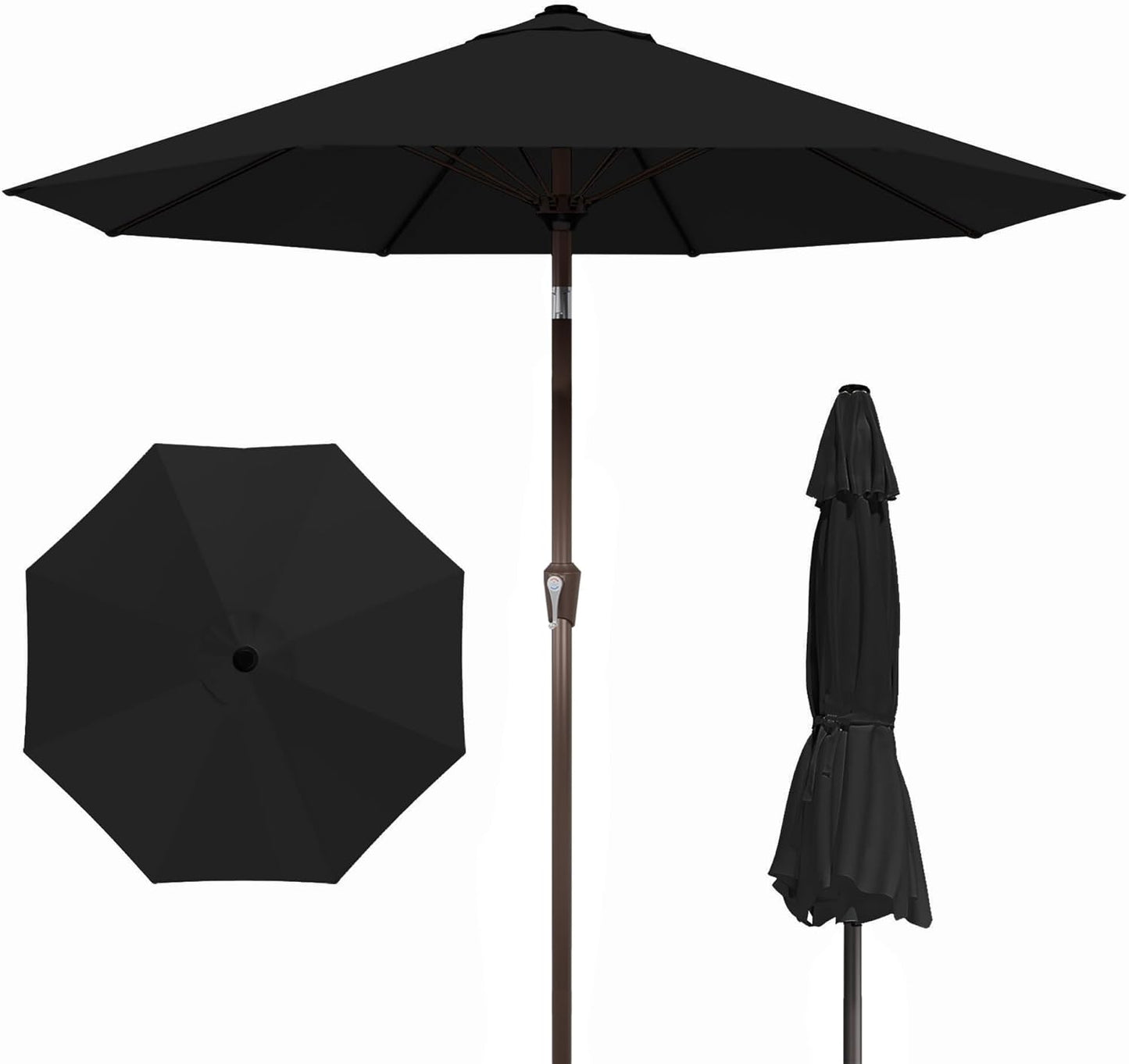 PatioKingdom Auto-Tilt 9FT Patio Umbrella for Outdoor Spaces