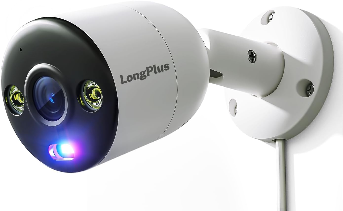 LongPlus 8MP 4K UHD Poe Wired Security Camera for Home Safety