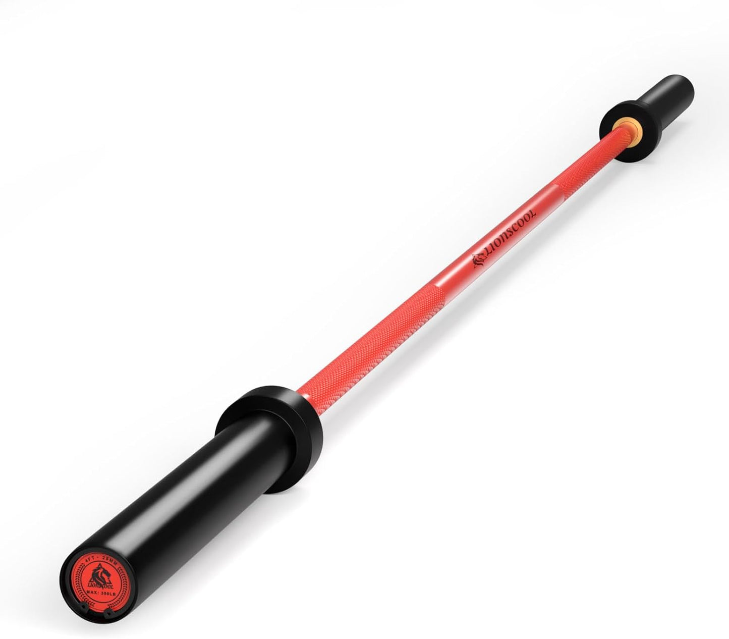 LIONSCOOL Premium 4ft Barbell for Strength Training and Weightlifting