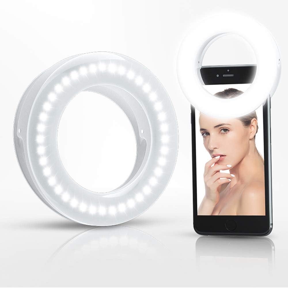 XINBAOHONG Rechargeable Clip-on Selfie Light - 40 LED Brightness