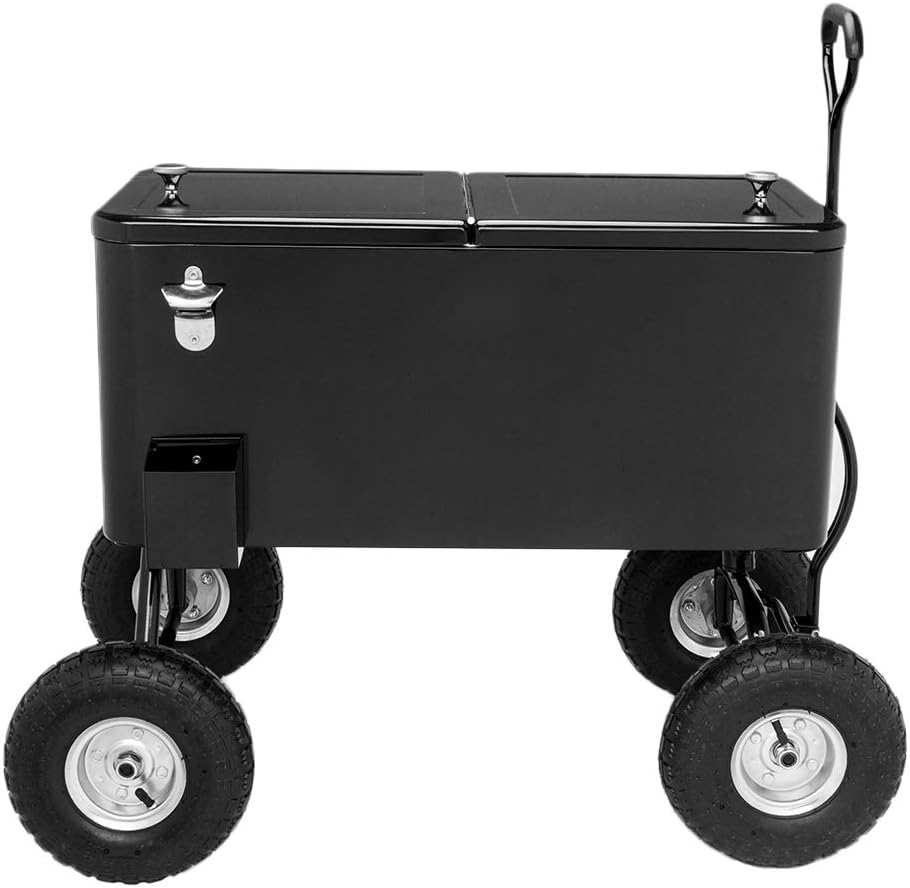 VINGLI 80 Quart Wagon Rolling Cooler for Outdoor Parties