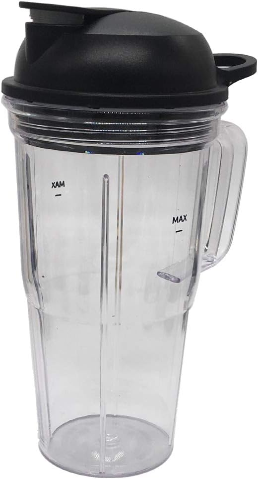 NutriBullet-Compatible Replacement 24oz To-Go Handle Cup with Lid by Joystar