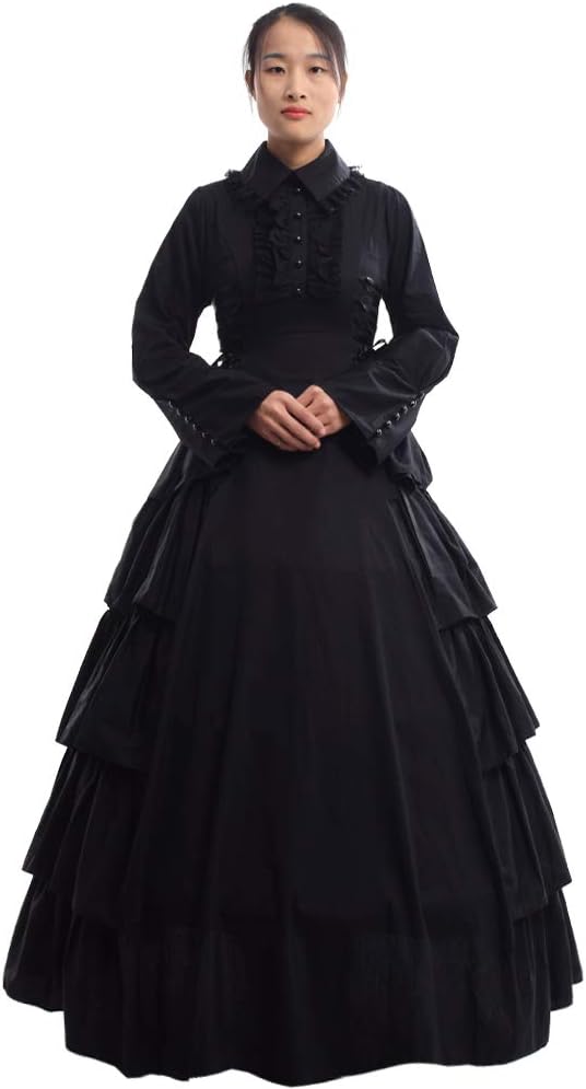 Victorian Rococo Dress Gothic Ball Gown for Masquerade Parties