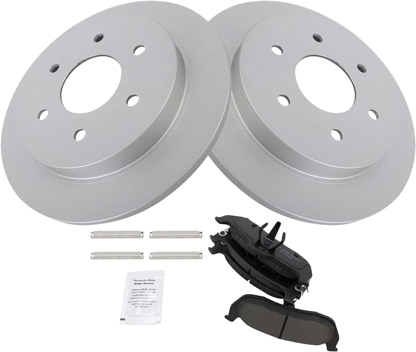 TRQ Rear Brake Pad & Rotor Kit for INFINITI QX56 and Nissan