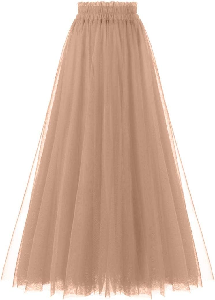 OBBUE Women's A Line Tulle Party Evening Tutu Skirts Review