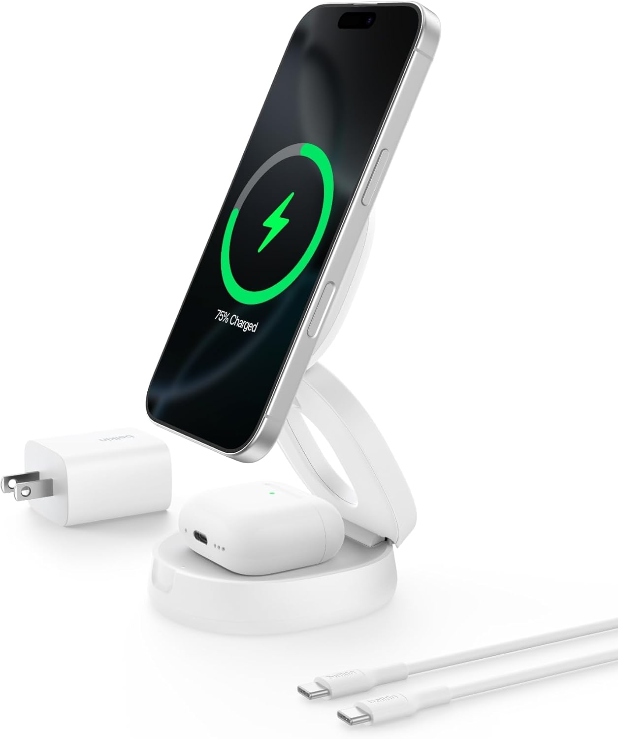 Belkin MagSafe Charger 2-in-1 Qi2 Wireless Charging Station